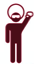 A maroon icon of a man with a large afro and a raised left hand balled into a fist. This links to the page called The Race Project.